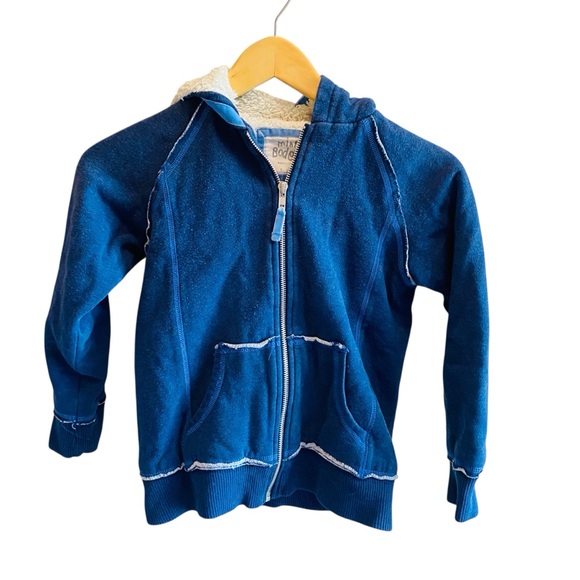 Mini Boden Other - MINI BODEN Blue Navy Sherpa Lined Zip Up Hoodie